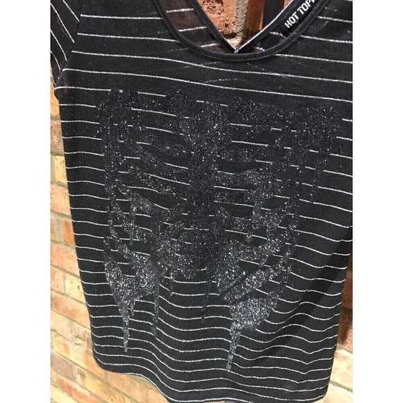 Hot topic glitter skeleton medium shirt - Picture 2 of 5